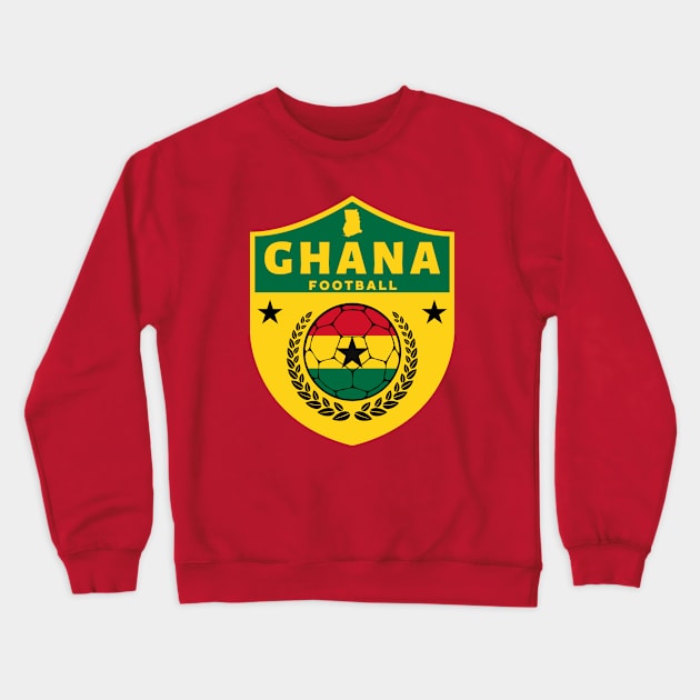 Ghana Football Emblem Crewneck Sweatshirt by footballomatic